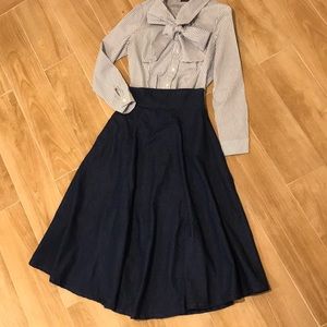 Jade Mackenzie Denim Circle Skirt